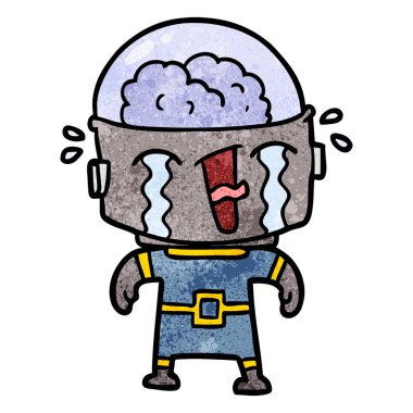 Çizgi film robotunun vektör çizimi