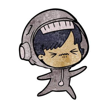 kızgın çizgi film alan kız