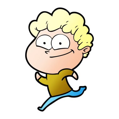 vektör çizim karikatür mutlu adam