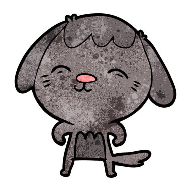 vektör çizim mutlu karikatür köpek