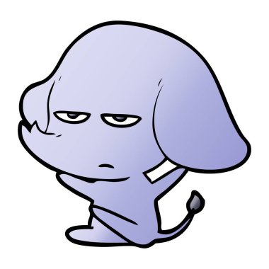 vektör çizim rahatsız çizgi fil