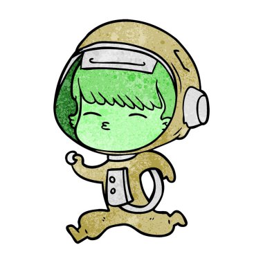 çizgi film meraklı çalışan astronot