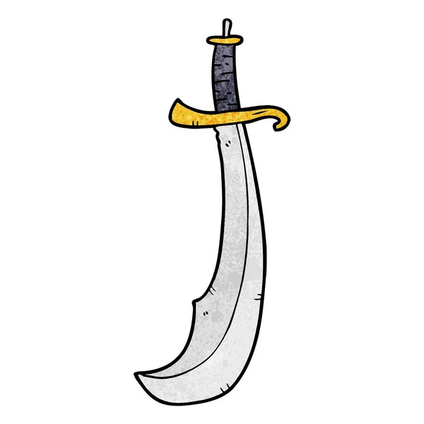 Vector Ilustración Espada Dibujos Animados — Vector de stock