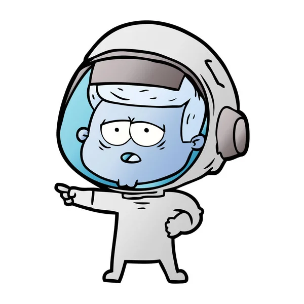 Ilustração Vetorial Astronauta Dos Desenhos Animados — Vetor de Stock