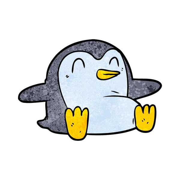 Ilustração Vetorial Desenho Animado Pinguim — Vetor de Stock