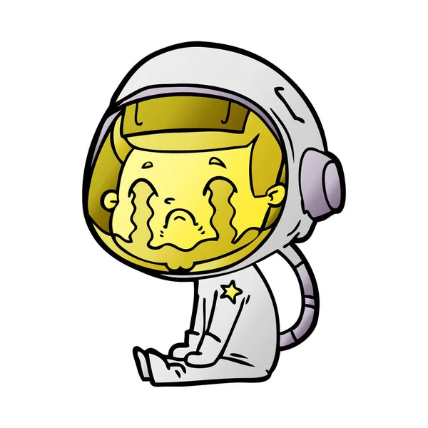 Vektor Illustration Tecknad Astronaut — Stock vektor