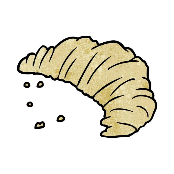 Illustrazione Vettoriale Del Croissant Del Fumetto — Vettoriale Stock