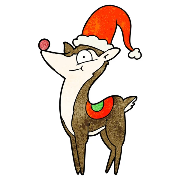 Ilustração Vetorial Renas Natal Desenhos Animados —  Vetores de Stock