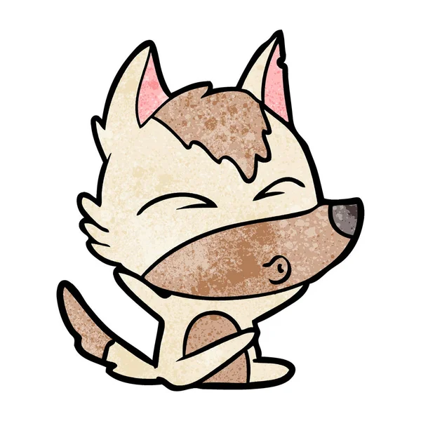 Ilustración Vectorial Lobo Dibujos Animados — Archivo Imágenes Vectoriales