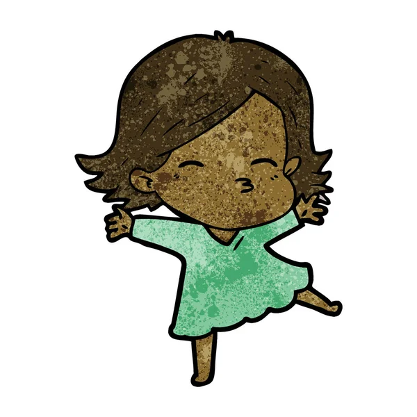 Çizgi filmdeki kadının vektör çizimi