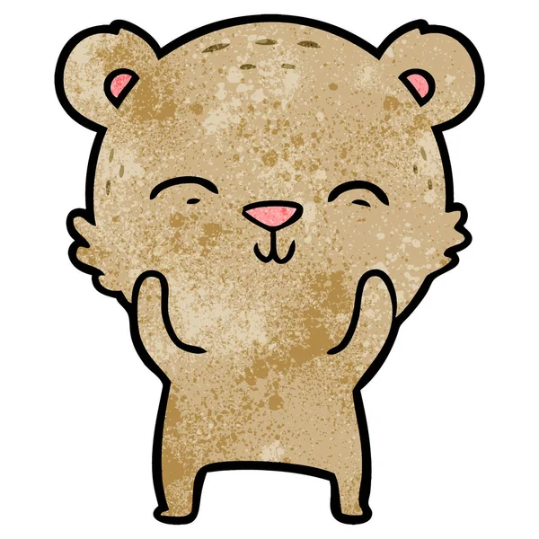 mutlu karikatür ayı vektör çizim