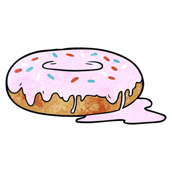 Ilustração Vetorial Donut Desenhos Animados — Vetor de Stock