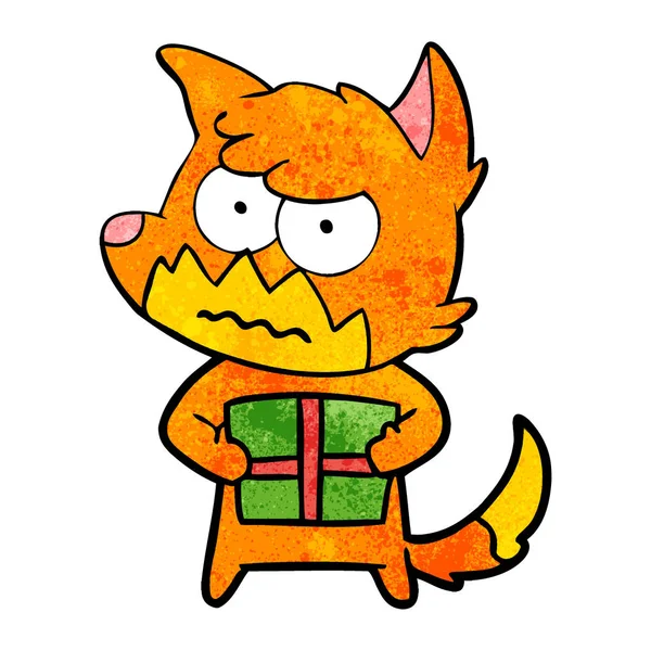 vektör çizim karikatür rahatsız fox