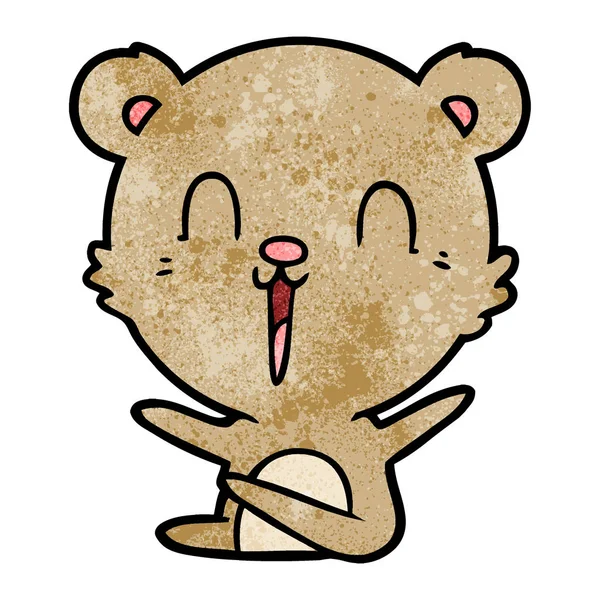 快乐笑卡通熊 — 图库矢量图片