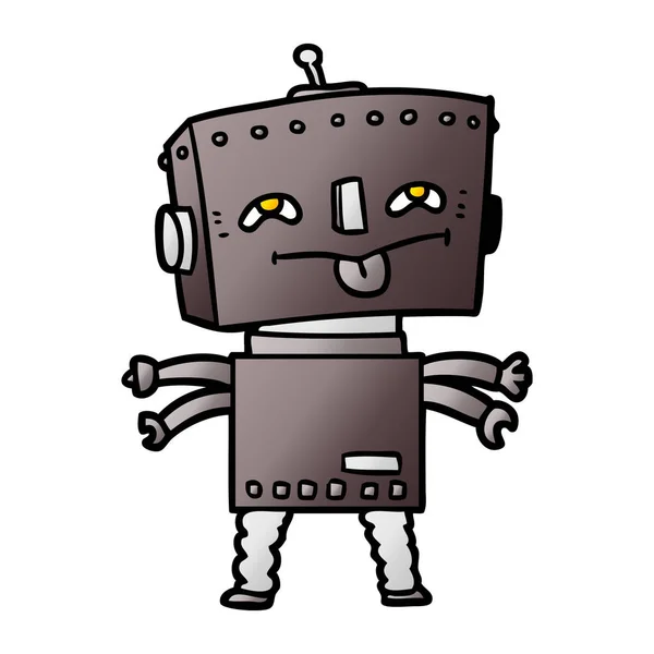 Vektor Illustration Tecknad Robot — Stock vektor