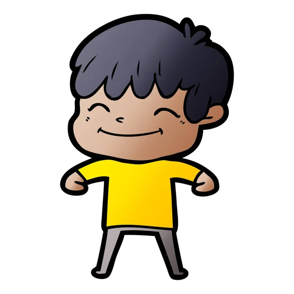 漫画幸せな少年のベクトル イラスト — ストックベクタ