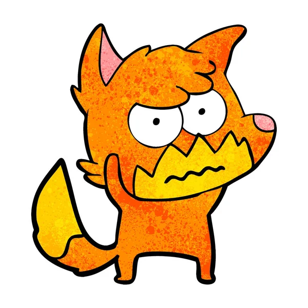 动画片恼怒的狐狸的媒介例证 — 图库矢量图片