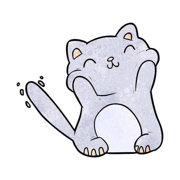 Vector Ilustración Lindo Gato Dibujos Animados — Archivo Imágenes Vectoriales