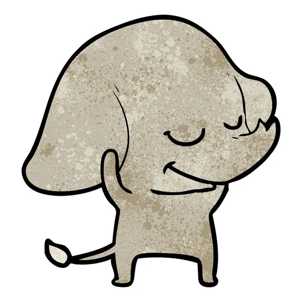 Векторная Иллюстрация Улыбающегося Слона — стоковый вектор