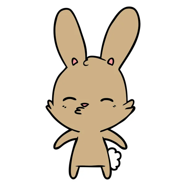 Vectorillustratie Van Nieuwsgierig Bunny Cartoon — Stockvector