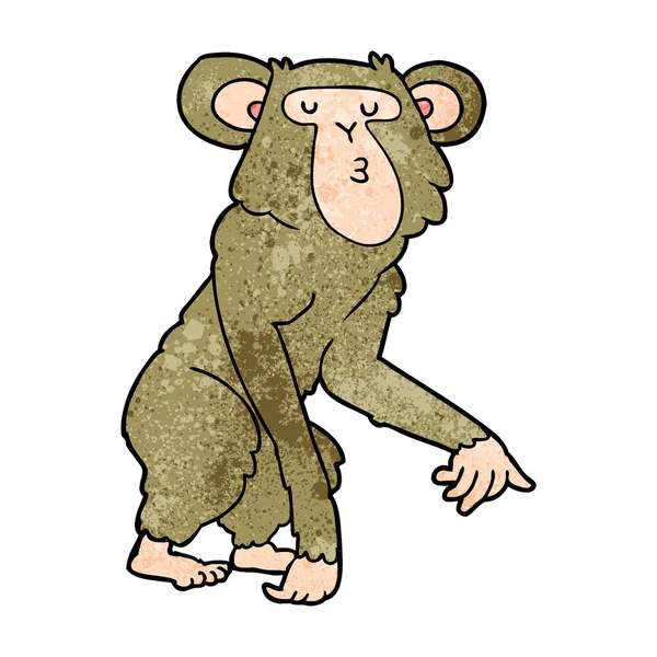 Vectorillustratie Van Cartoon Chimpansee — Stockvector