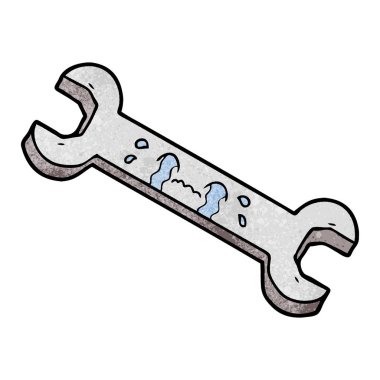 vektör çizim karikatür somun anahtarı