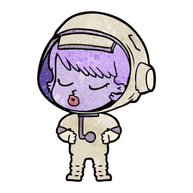 çizgi film güzel astronot kız