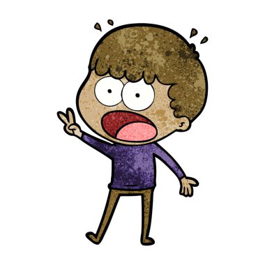 vektör çizim karikatür dostum şok