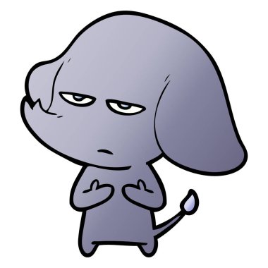 vektör çizim rahatsız çizgi fil