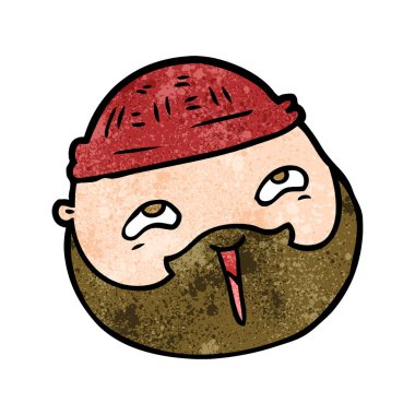 çizgi film sakallı erkek yüz