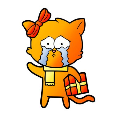 Çizgi film kedisinin vektör çizimi