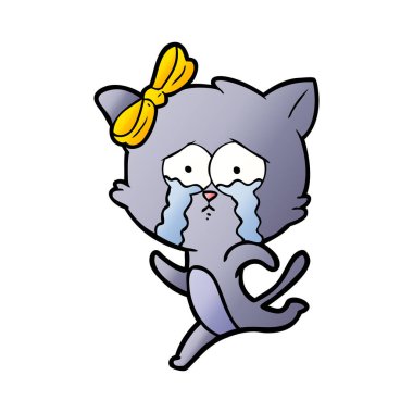 Çizgi film kedisinin vektör çizimi