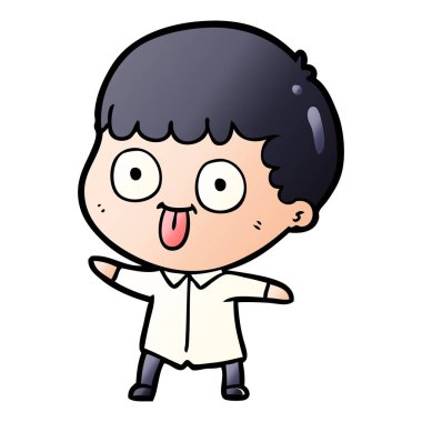 vektör çizim karikatür adam bakıyor