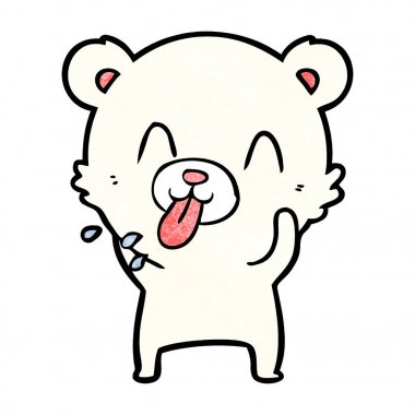 dilini kaba karikatür kutup ayısı