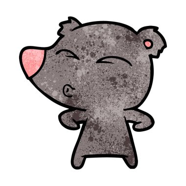 Çizgi film ayısının vektör çizimi