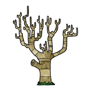 Çizgi film ağacının vektör çizimi