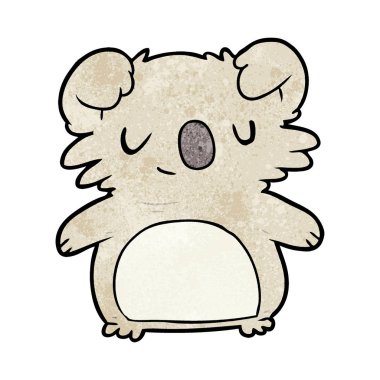 Şirin çizgi film koalasının vektör çizimi