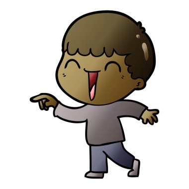 vektör çizim karikatür mutlu adam