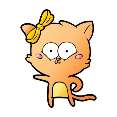 Çizgi film kedisinin vektör çizimi