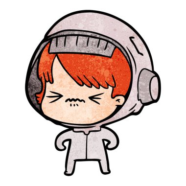 kızgın çizgi film alan kız