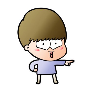 vektör çizim karikatür mutlu çocuk