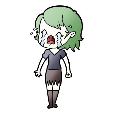 ağlayan vampir kız çizgi film