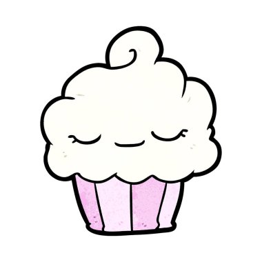 vektör çizim karikatür cupcake