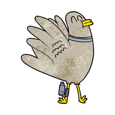 vektör çizim karikatür güvercin