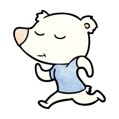 mutlu karikatür kutup ayısı