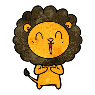 Çizgi film aslanının vektör çizimi