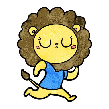 Çizgi film aslanının vektör çizimi