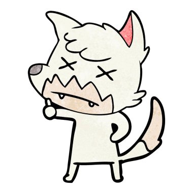 Çizgi film tilkisinin vektör çizimi