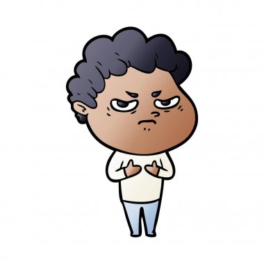 vektör çizim karikatür kızgın adam