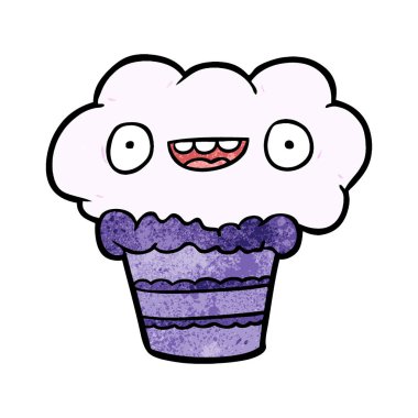 vektör çizim karikatür cupcake